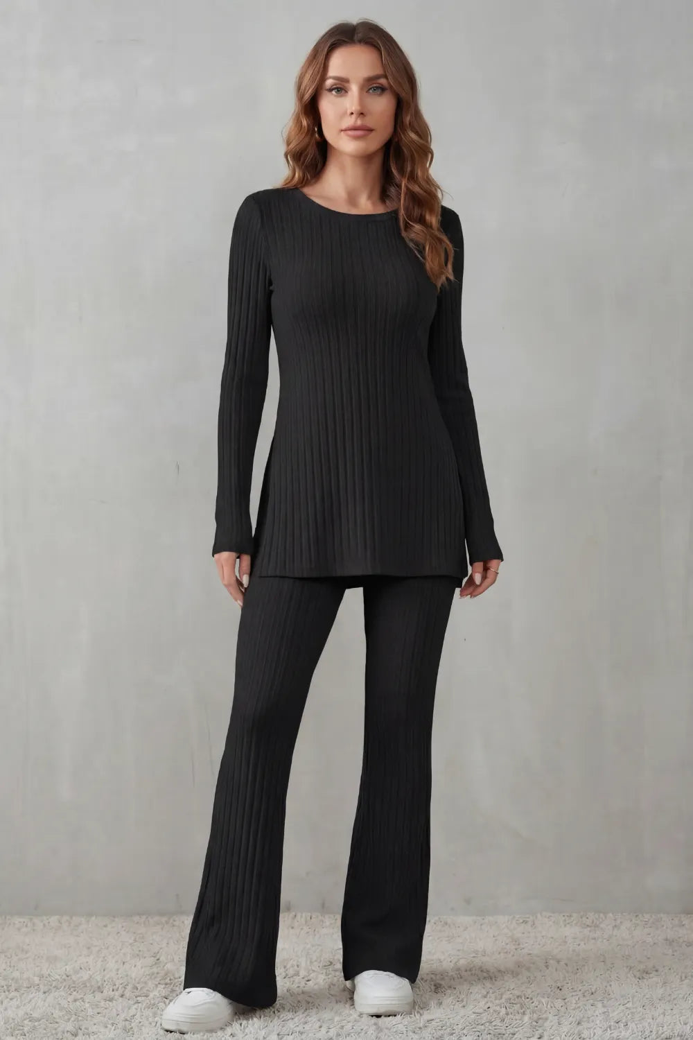 Ribbed elegance – Knit lounge set