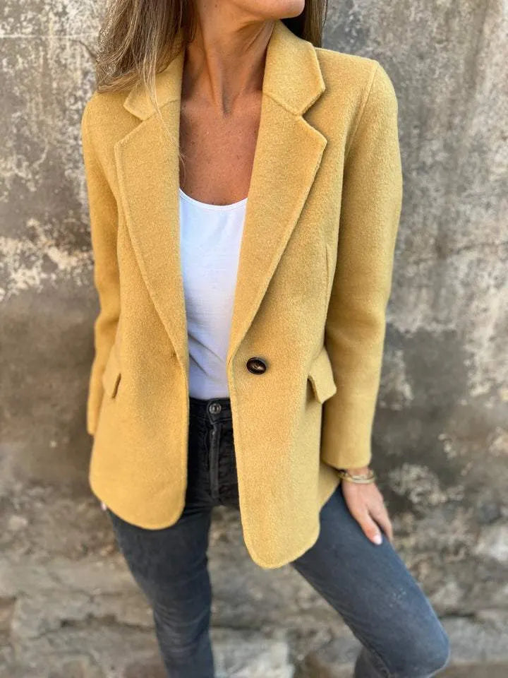 Lapel Long Sleeve Casual Jacket