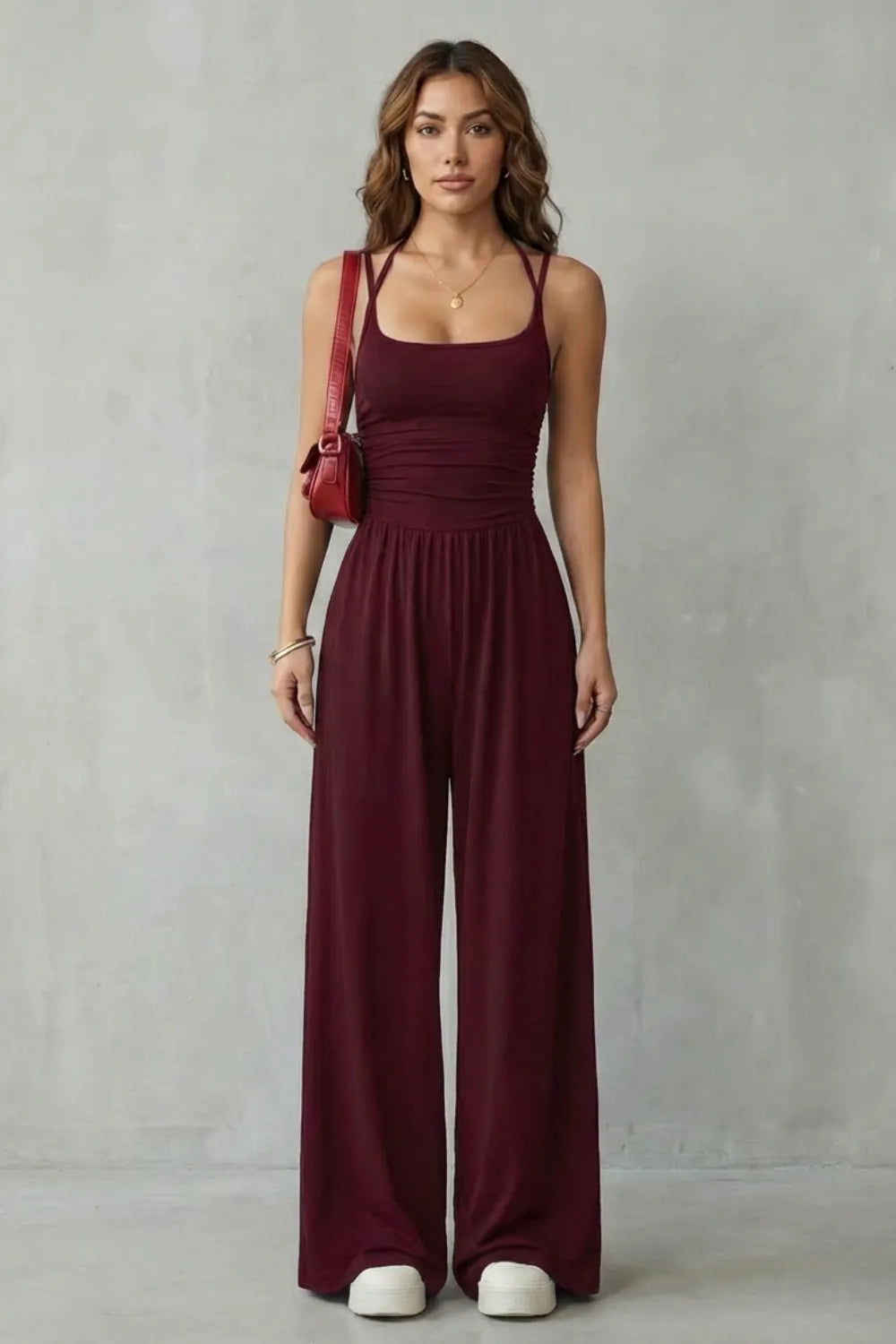 Double strap fit – Wide-leg jumpsuit
