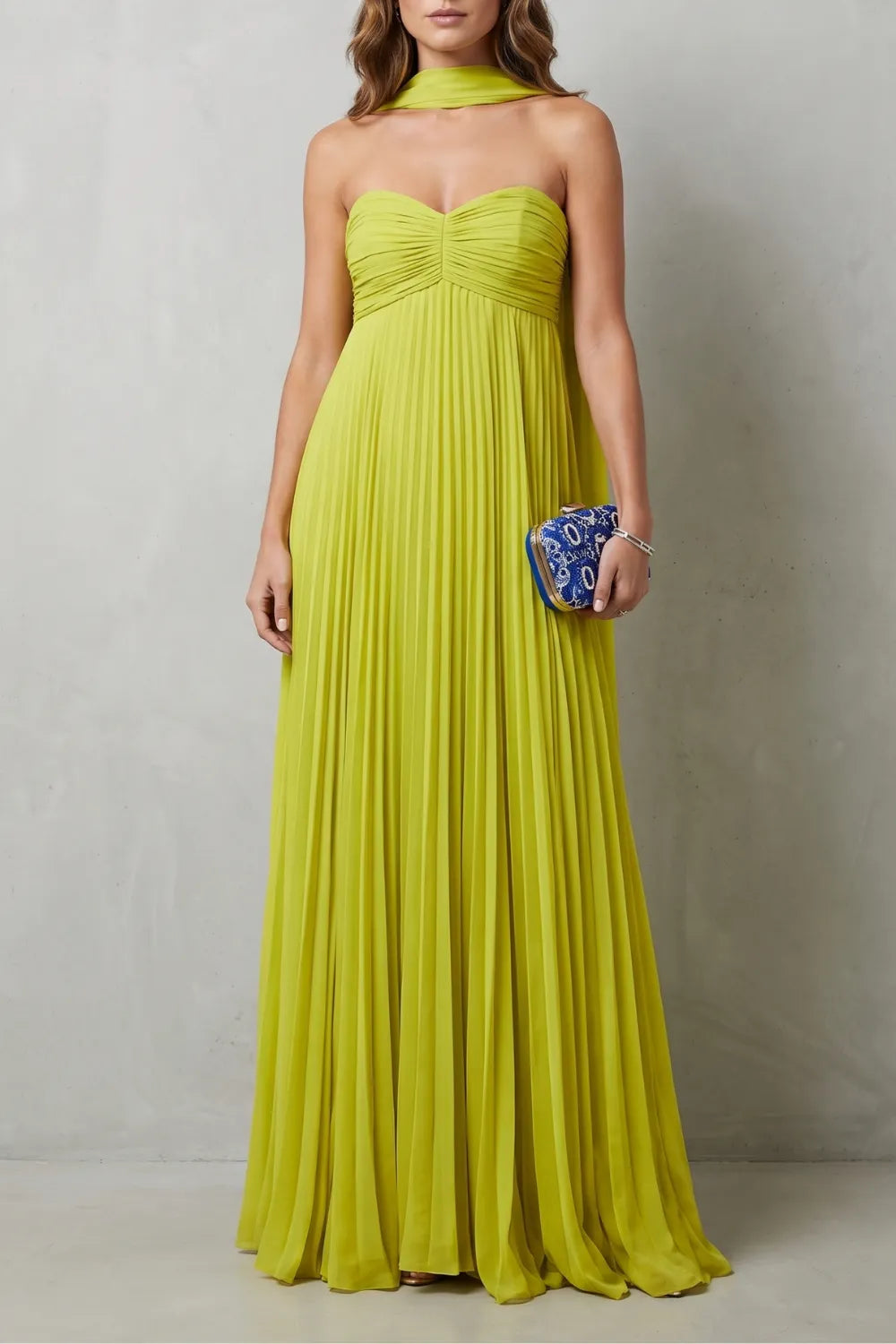 Pleated halter grace – Maxi dress