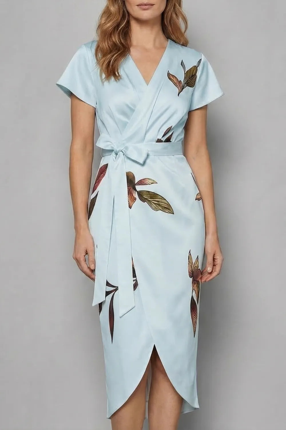 Effortless wrap silhouette – Midi dress