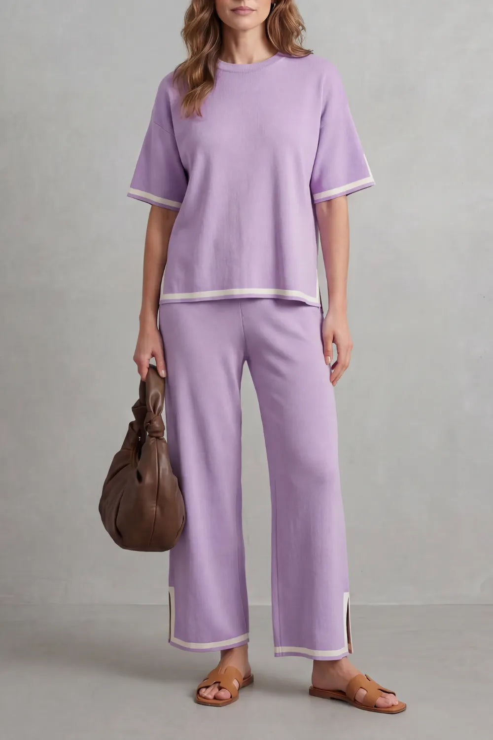 Chic Contrast Trim – Lounge Set