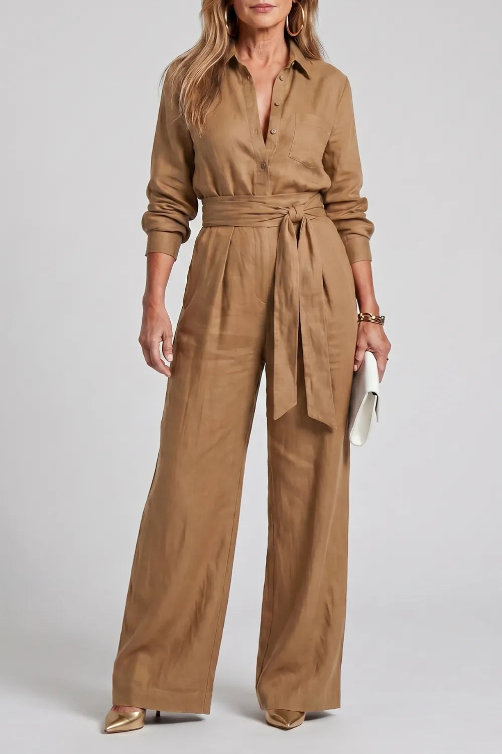 Effortless tailored elegance – Wide-leg jumpsuit