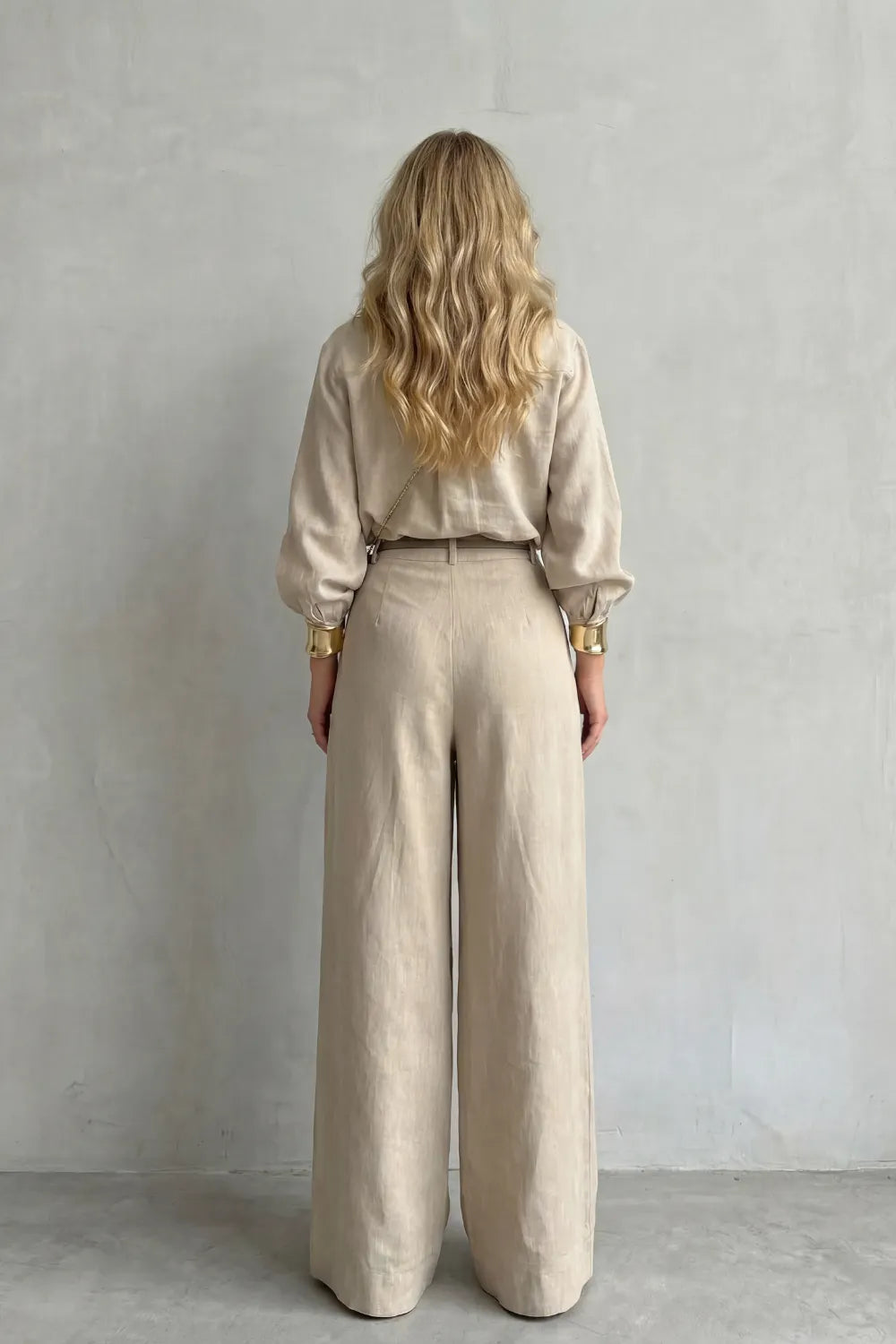 Tailored elegance – Two-piece wide-leg set