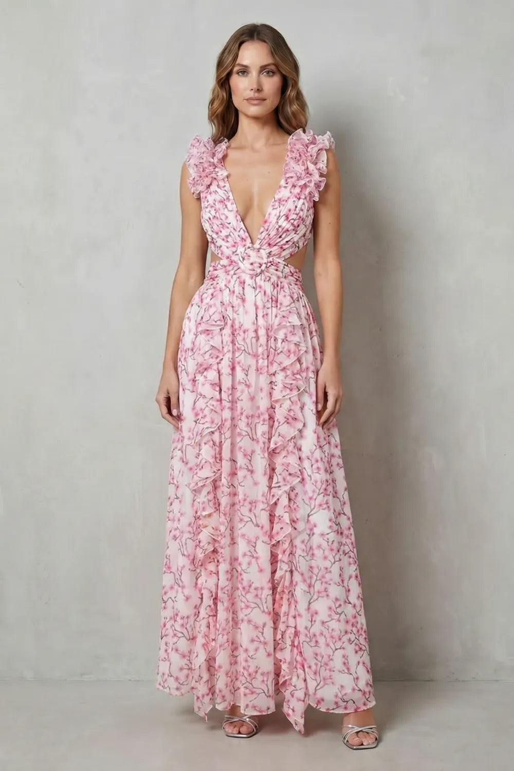 Ruffled floral romance – Maxi dress