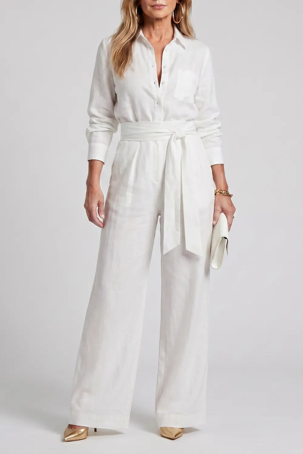 Effortless tailored elegance – Wide-leg jumpsuit