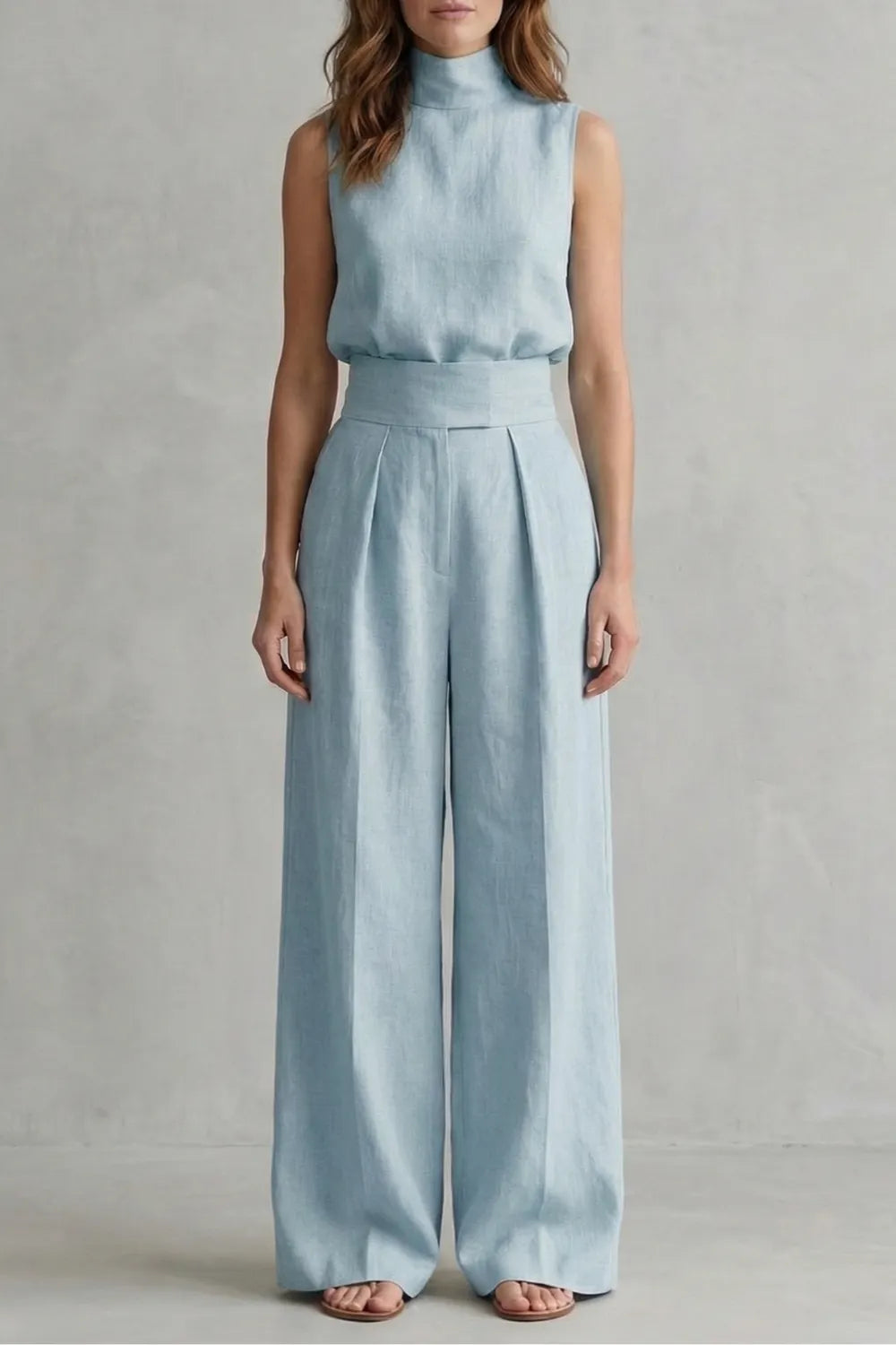 Minimalist elegance – Wide leg trouser set