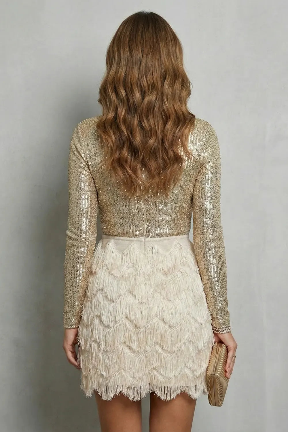 Long sleeve sequin glamour – Mini dress