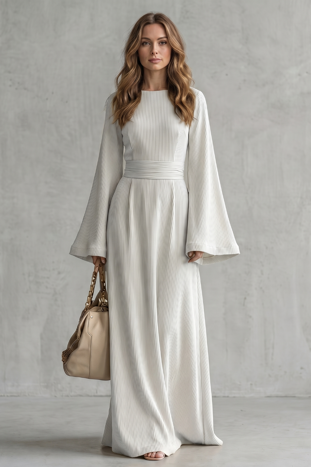 Pleated grace elegance – Maxi dress