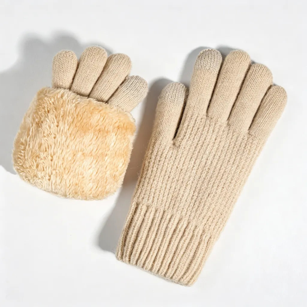 Cozy Winter Gloves With Fuzzy Cuff