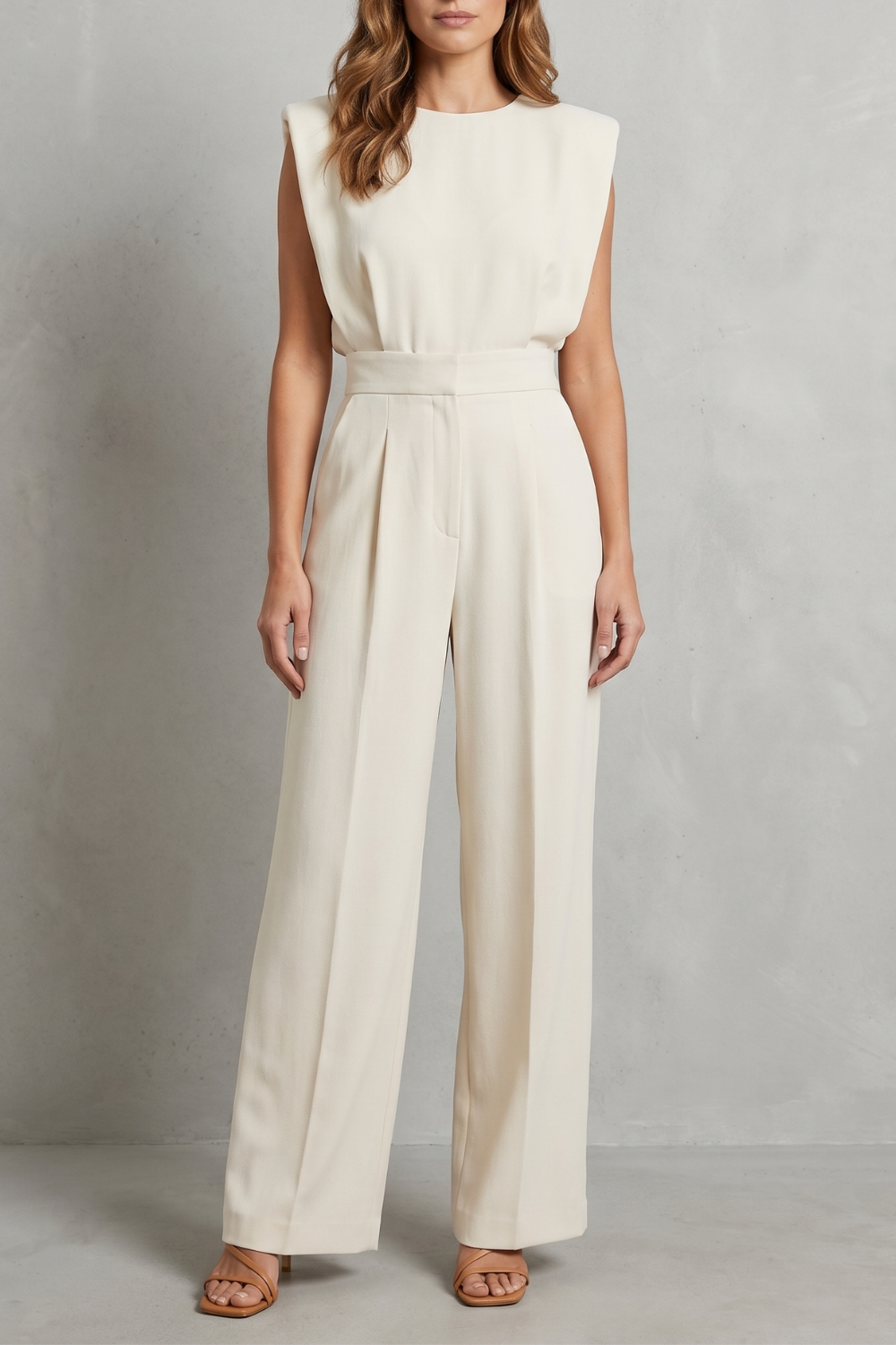 Minimalist tailored elegance – Wide-leg jumpsuit