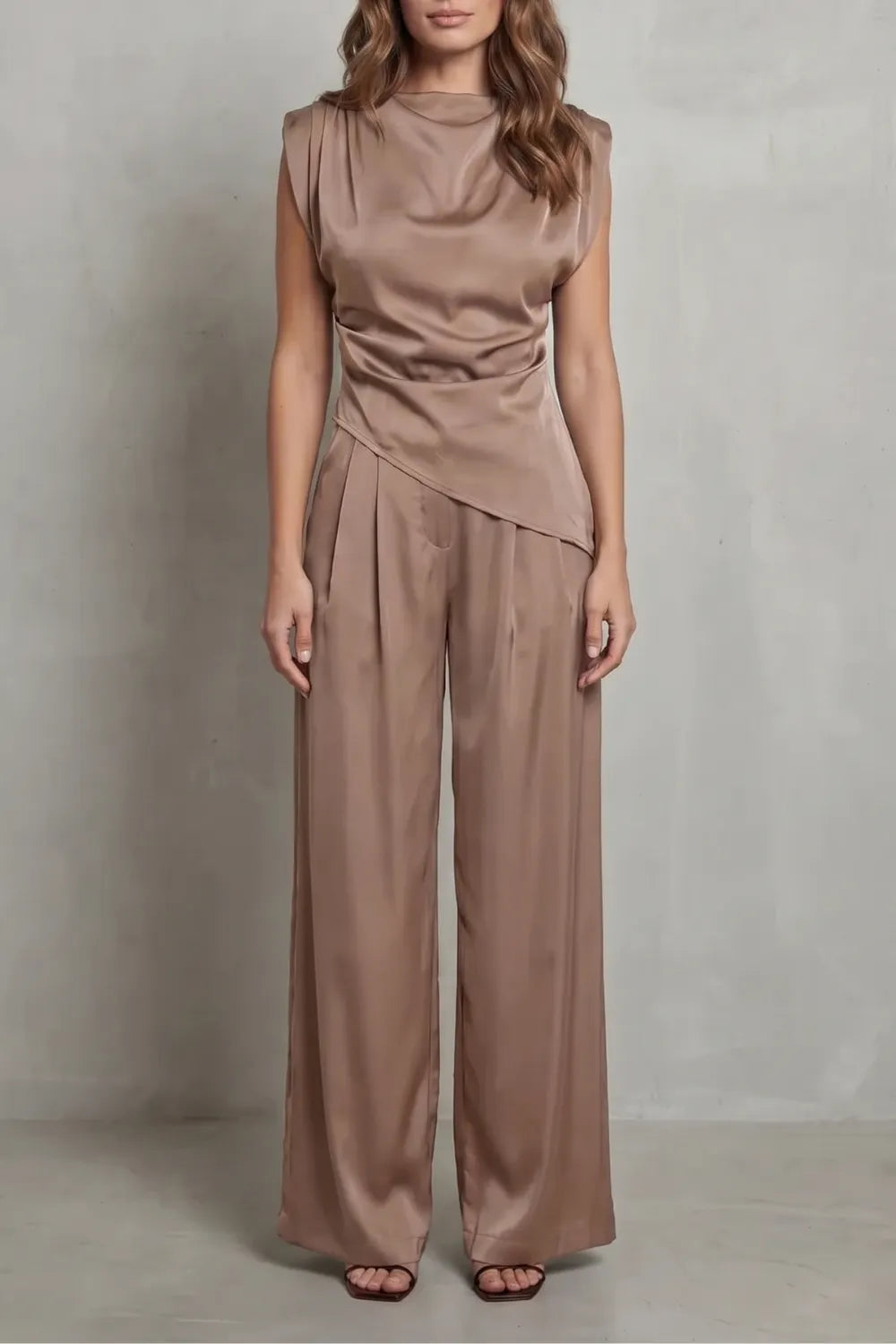 Draped waist detail – Casual elegance set