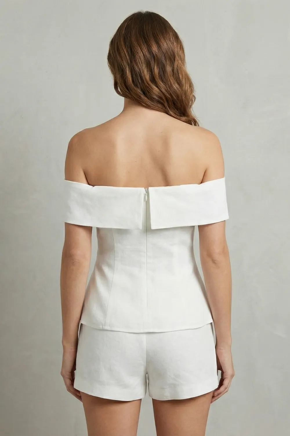 Off shoulder peplum elegance – Two piece set