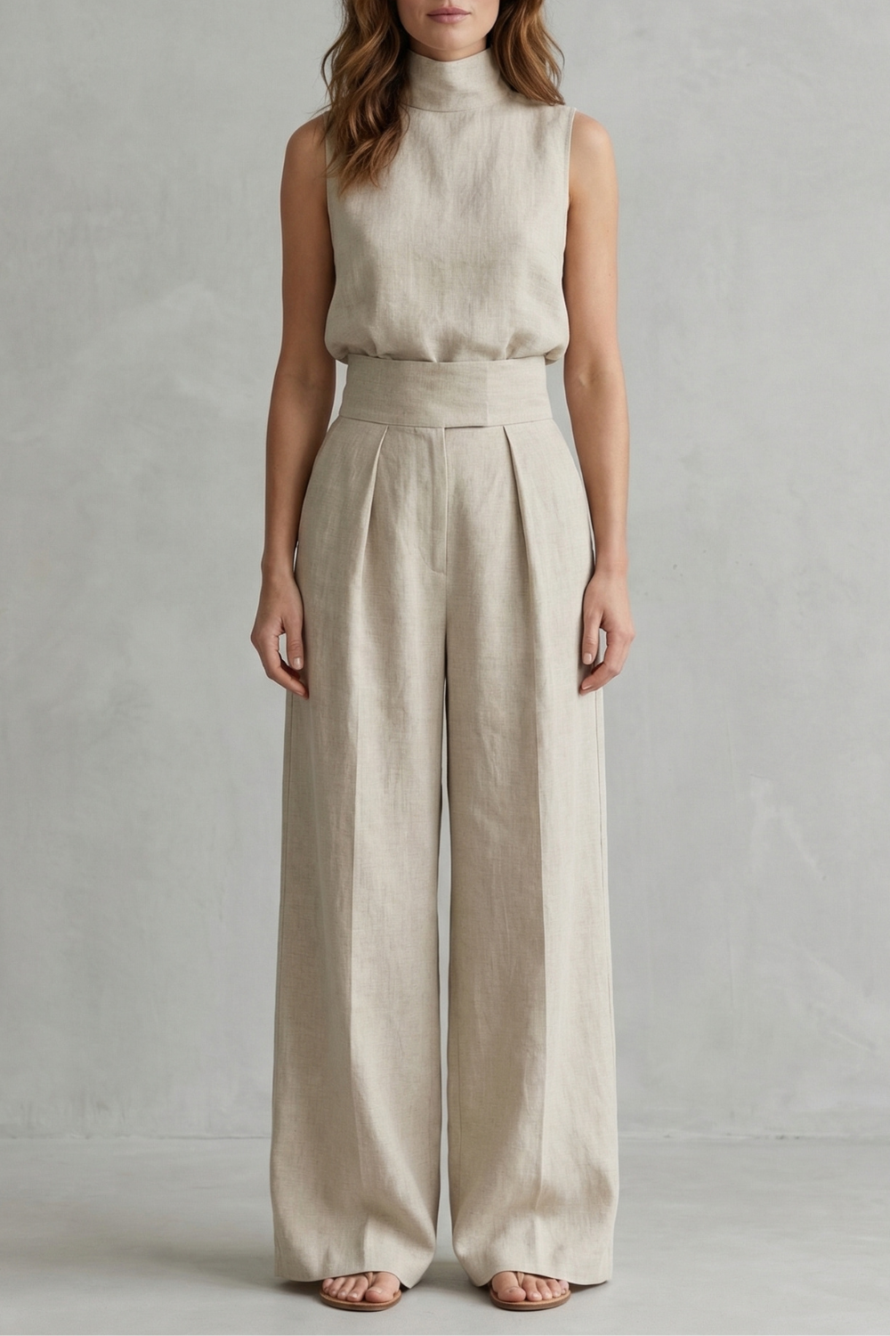 Minimalist elegance – Wide leg trouser set