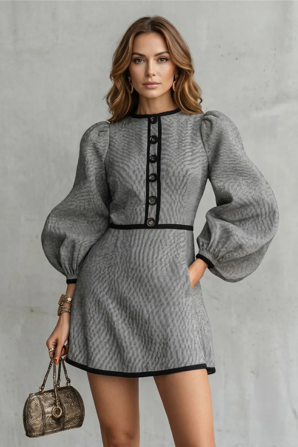 Parisian contrast elegance – Mini dress