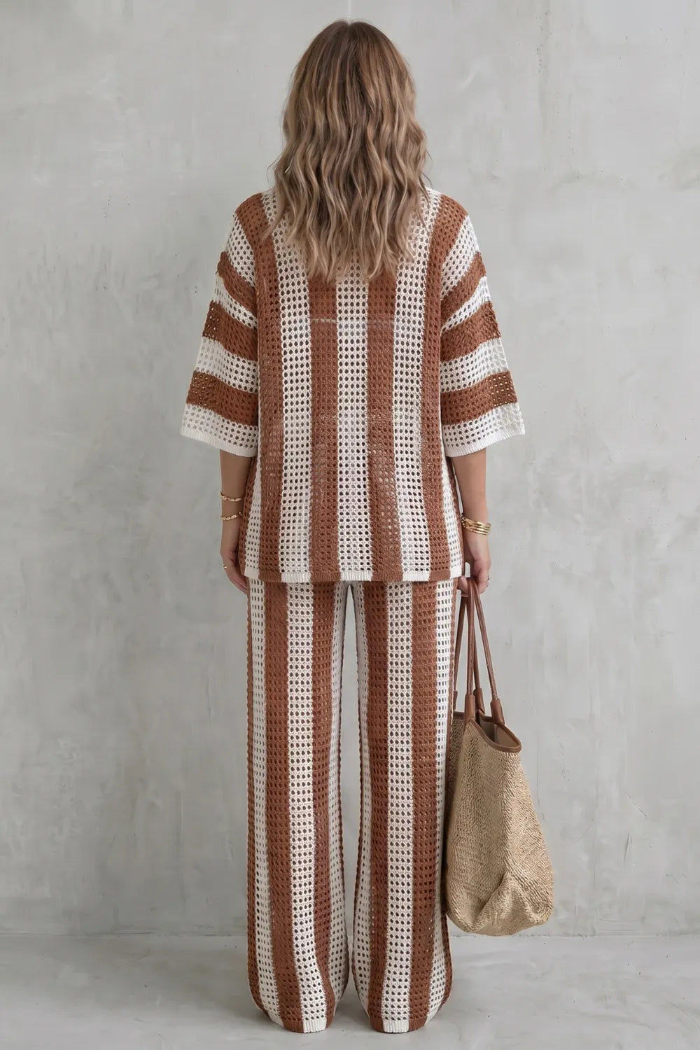 Striped crochet texture – Summer co-ord set