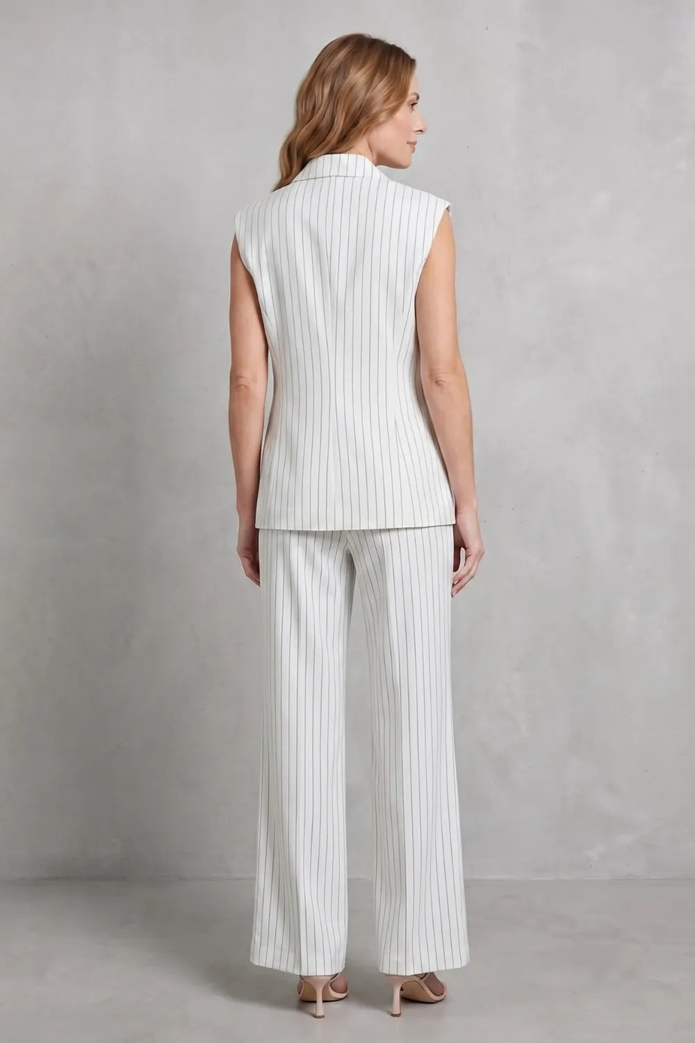 Pinstripe tailored ease – Trouser set