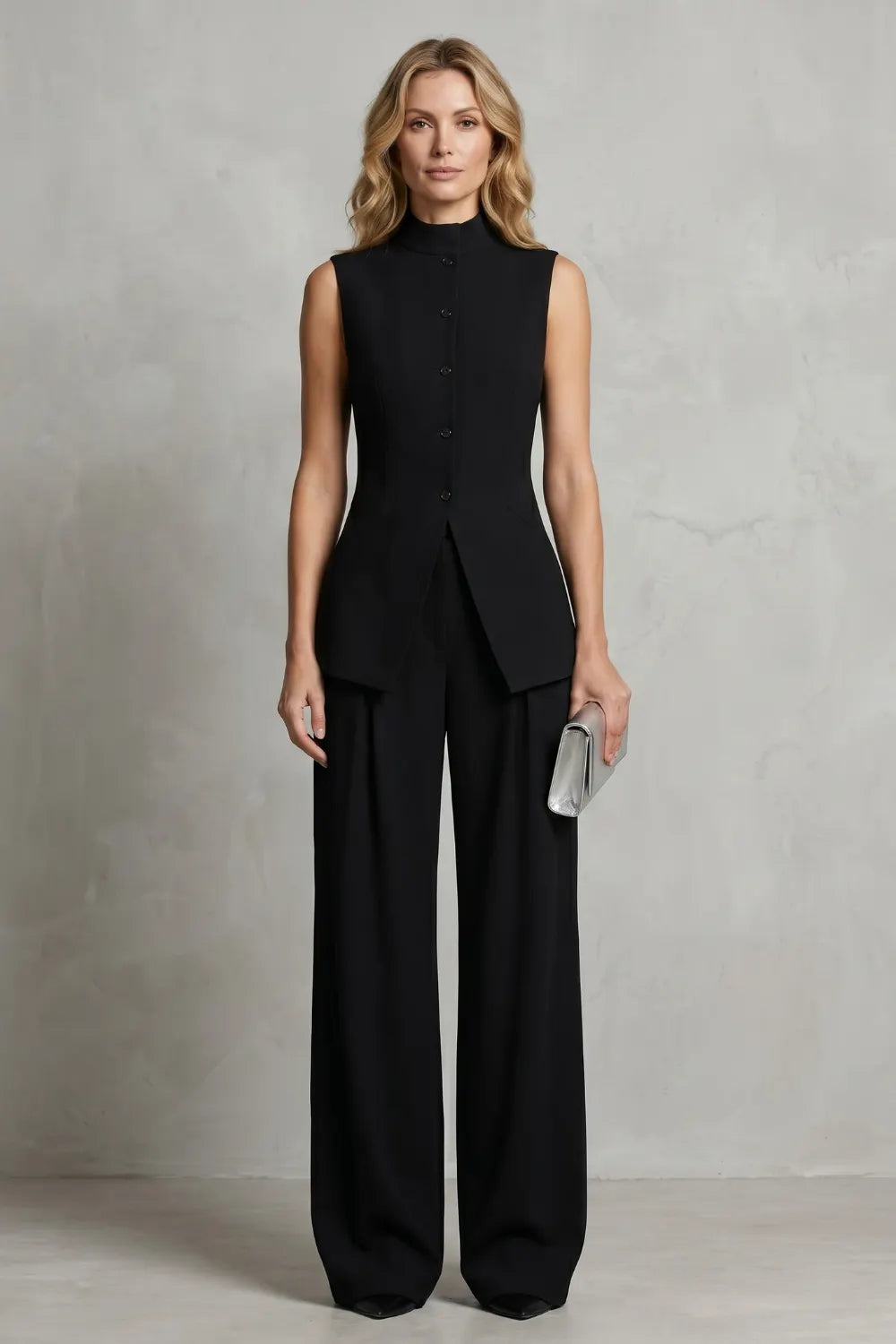 Draped tailored elegance – Trouser set