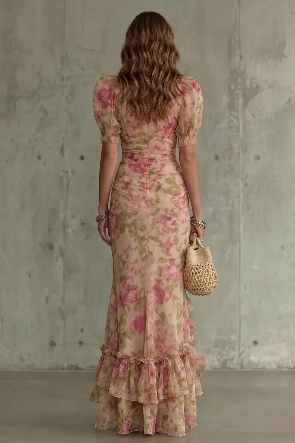 Romantic floral silhouette – Maxi dress