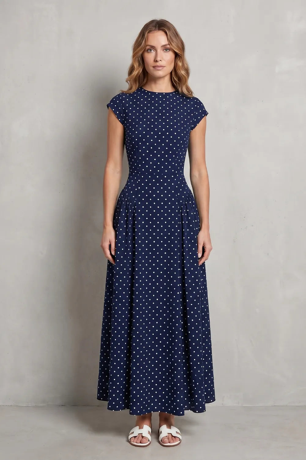 Vintage polka dot elegance – Maxi dress