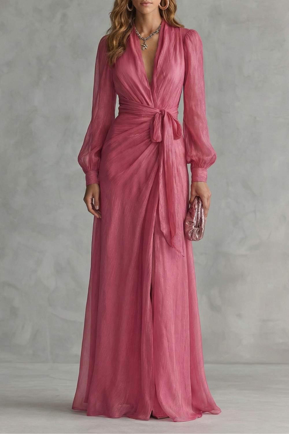 Flowing chiffon elegance – Maxi dress