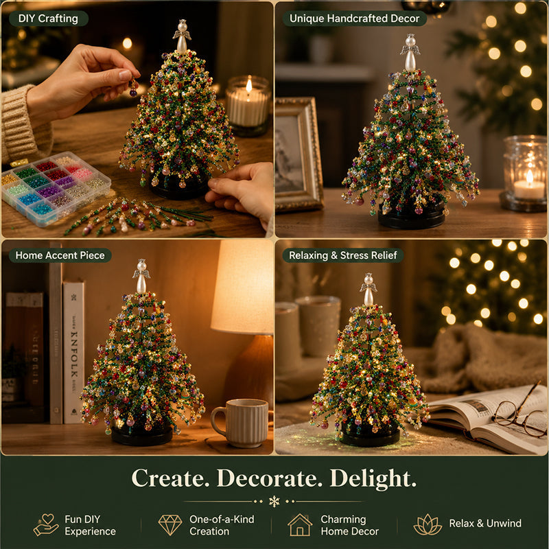 🎄✨ Kit fai da te per albero di Natale con perline – 🎅Crea la tua scintillante decorazione natalizia