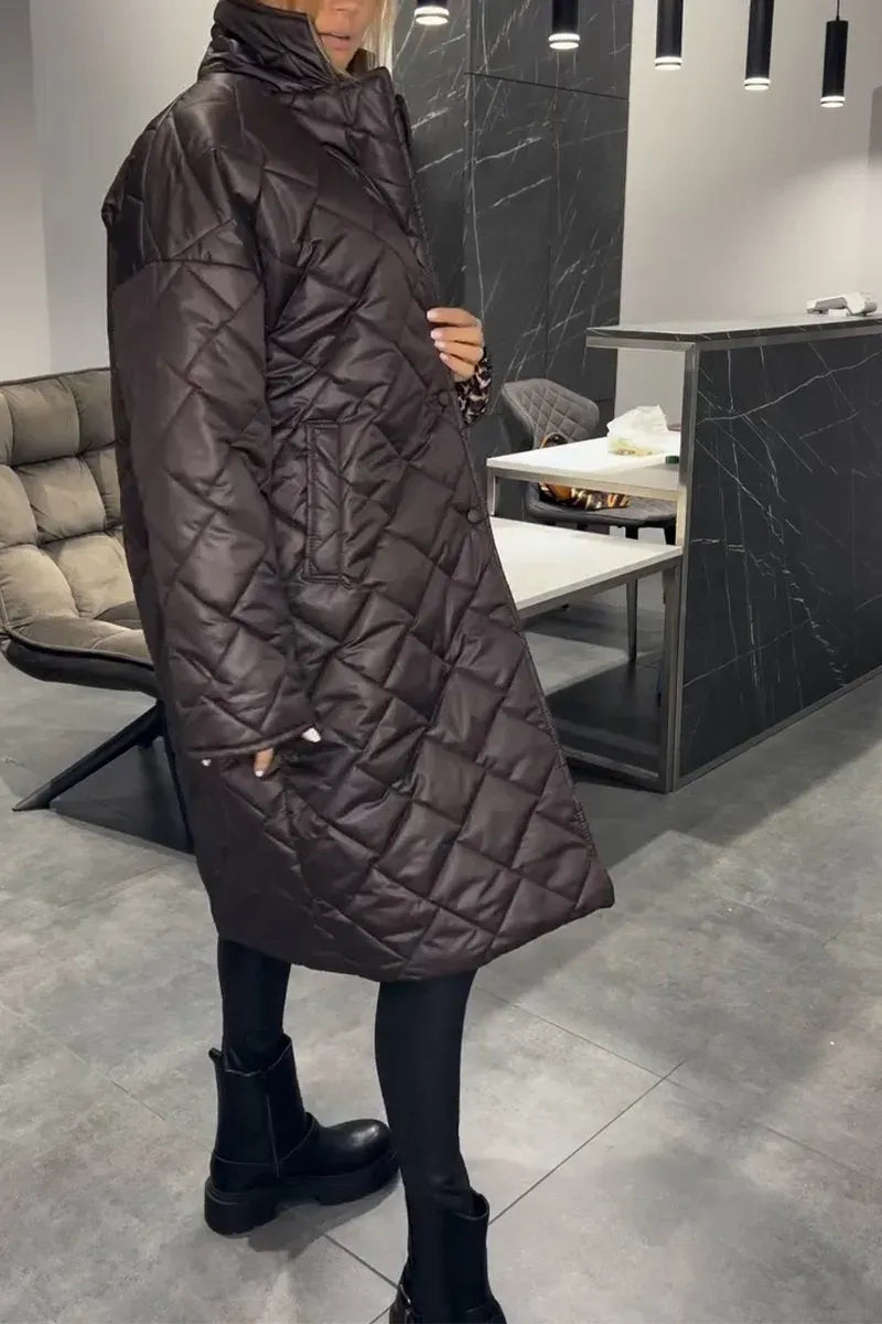 ✨Women's Casual Lapel Mid-length Cotton Coat 🧥