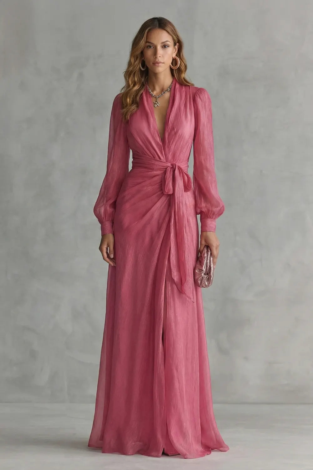 Flowing chiffon elegance – Maxi dress
