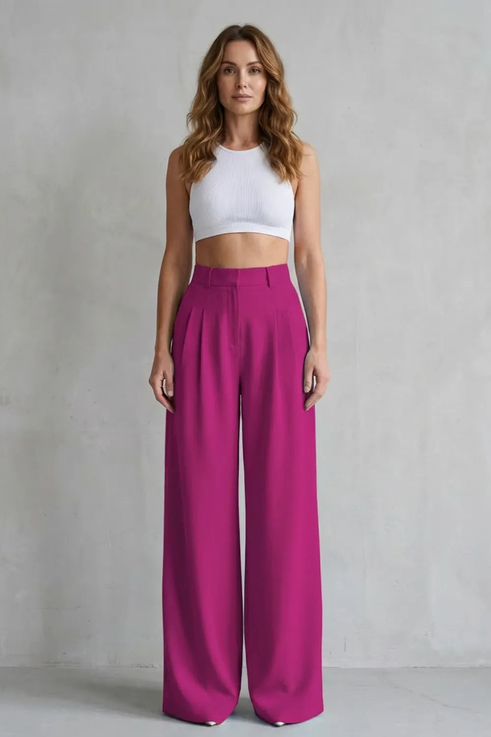 Flowing drape – Wide-leg tailored trousers