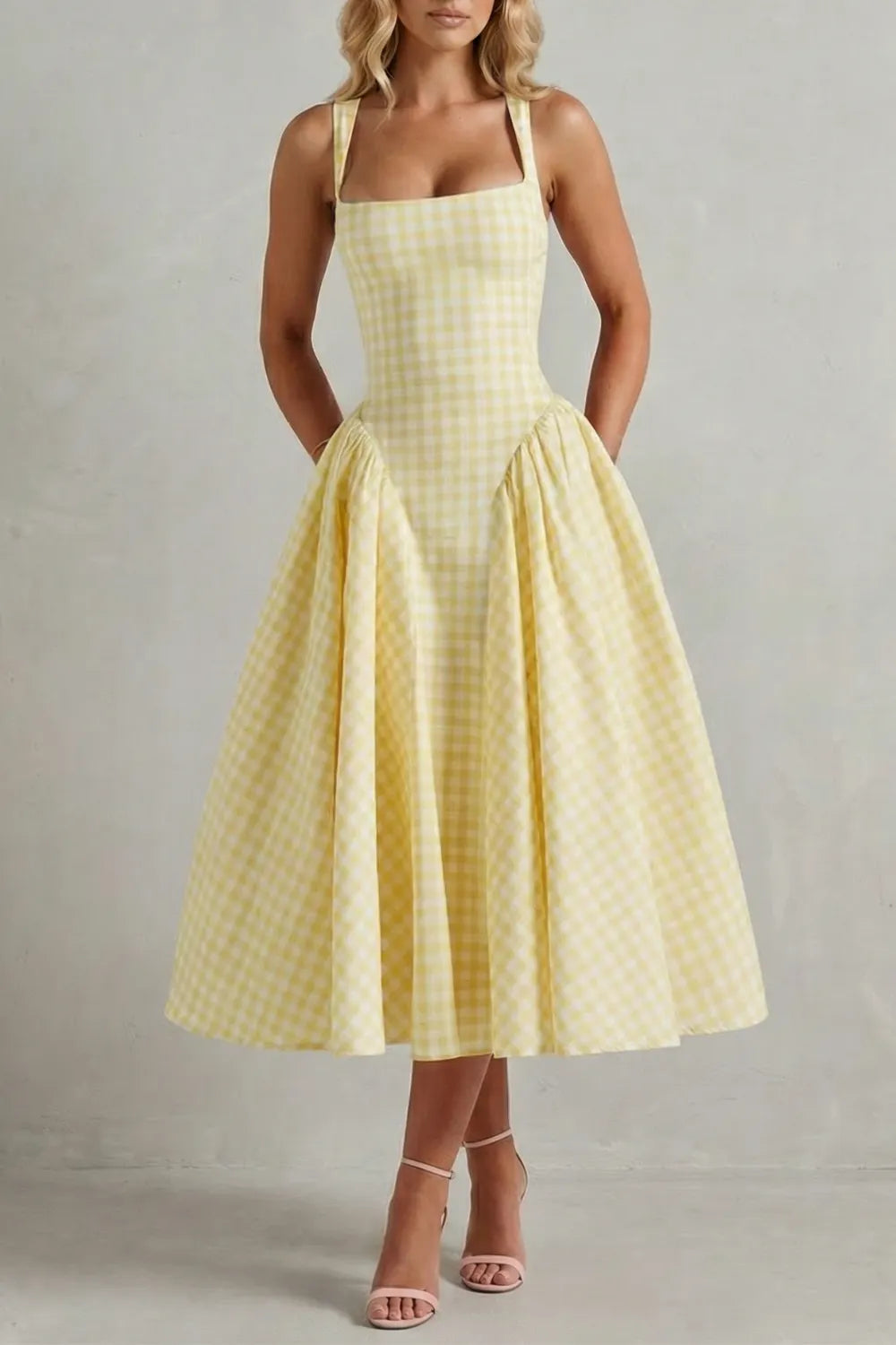 Gingham summer charm – Midi dress