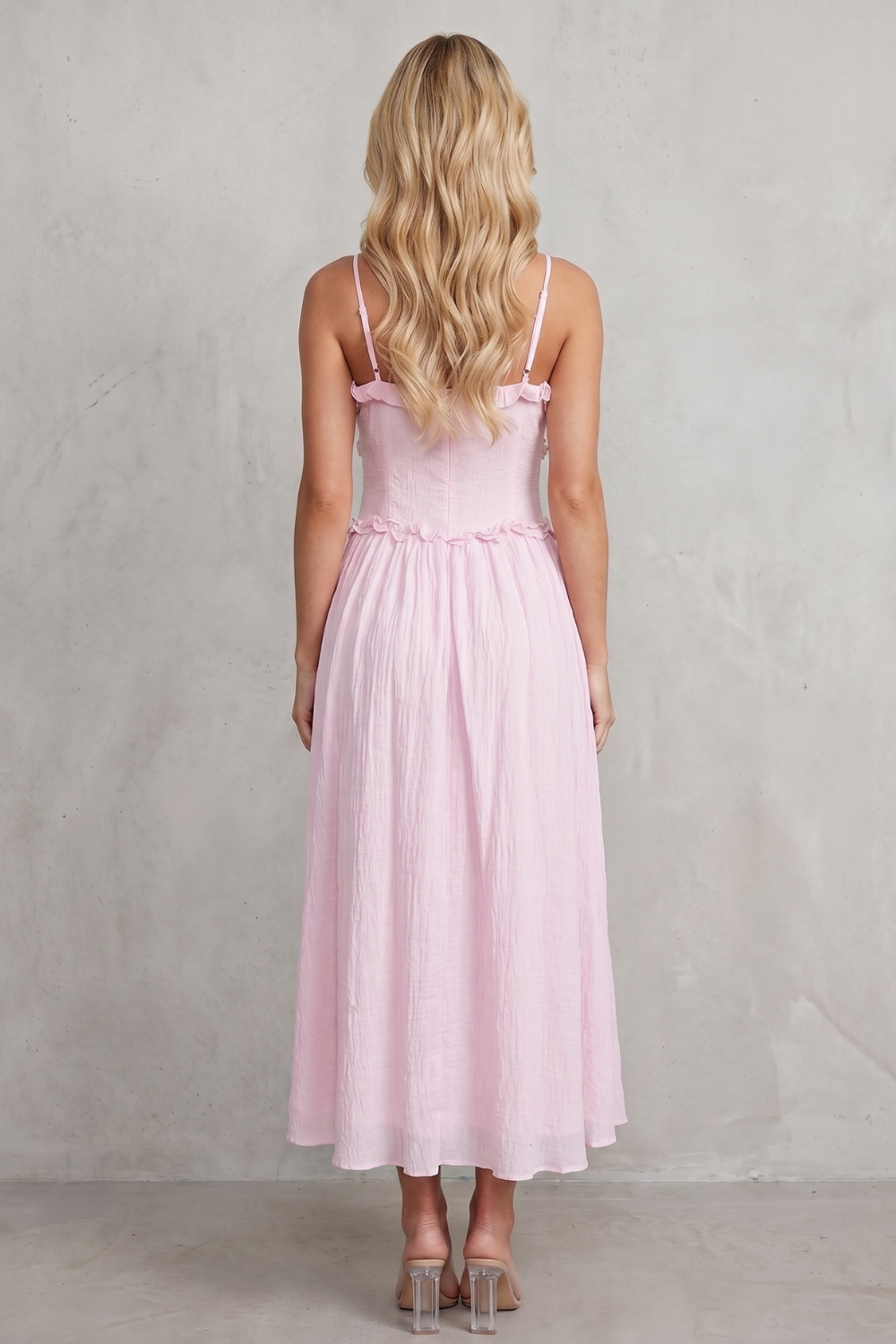 Ruffled sweetheart romance – Midi dress