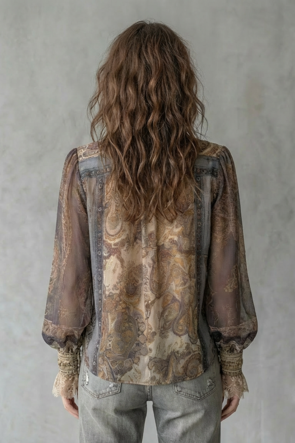 Sheer paisley romance – Boho blouse