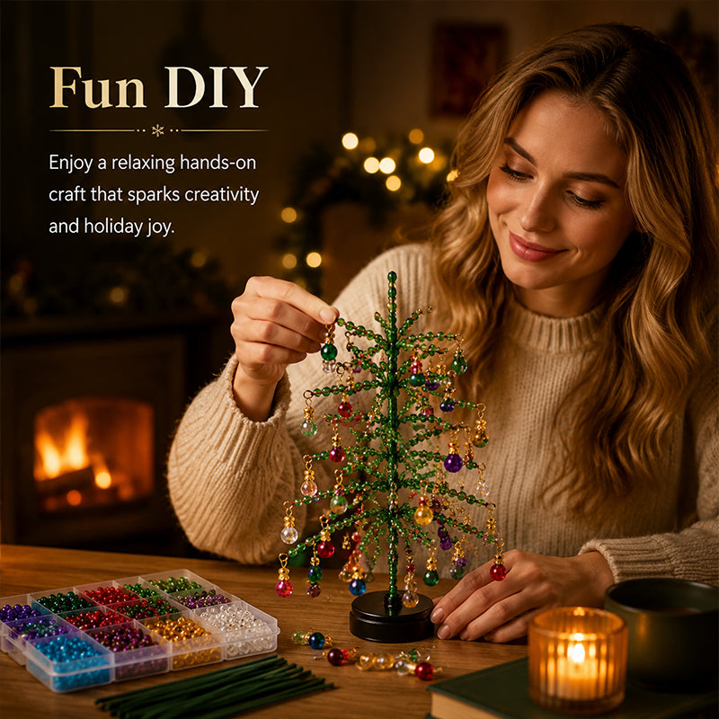 🎄✨ Kit fai da te per albero di Natale con perline – 🎅Crea la tua scintillante decorazione natalizia
