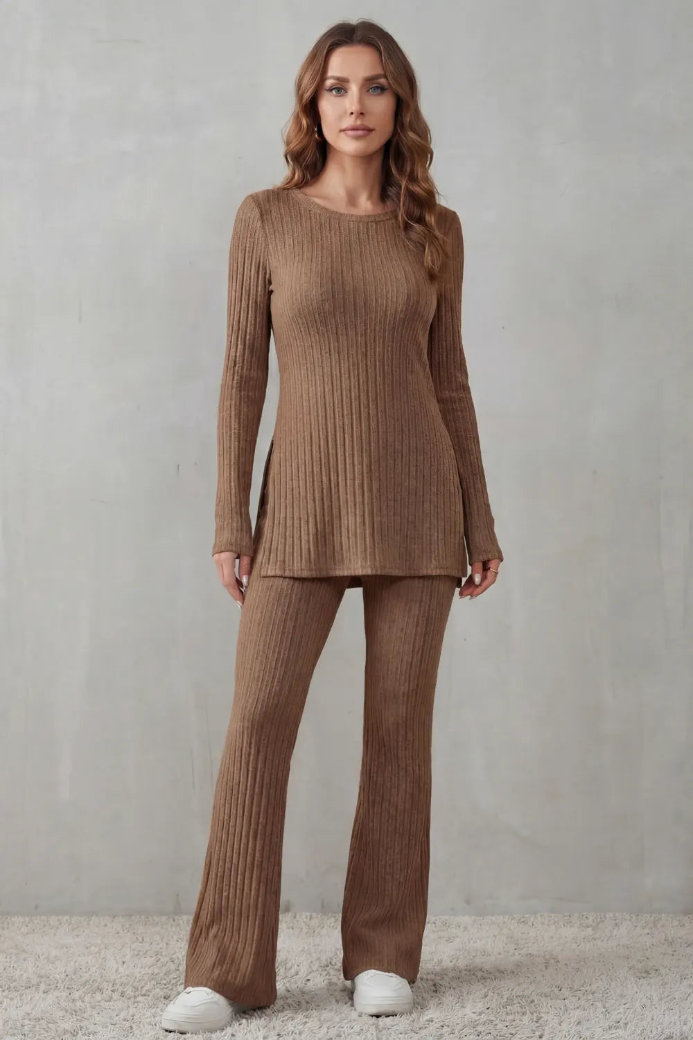 Ribbed elegance – Knit lounge set
