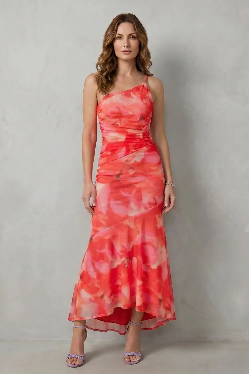 Floral elegance – Women’s One-Shoulder Maxi Dress