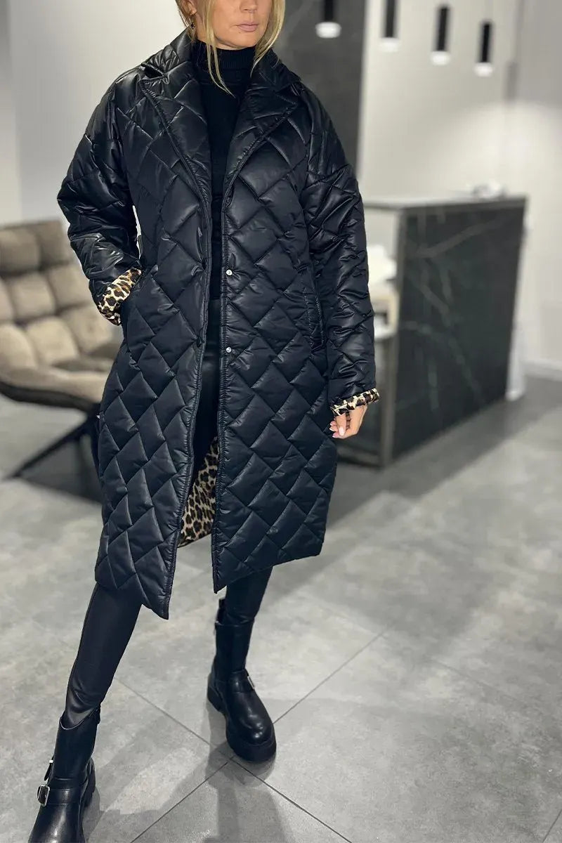 ✨Women's Casual Lapel Mid-length Cotton Coat 🧥