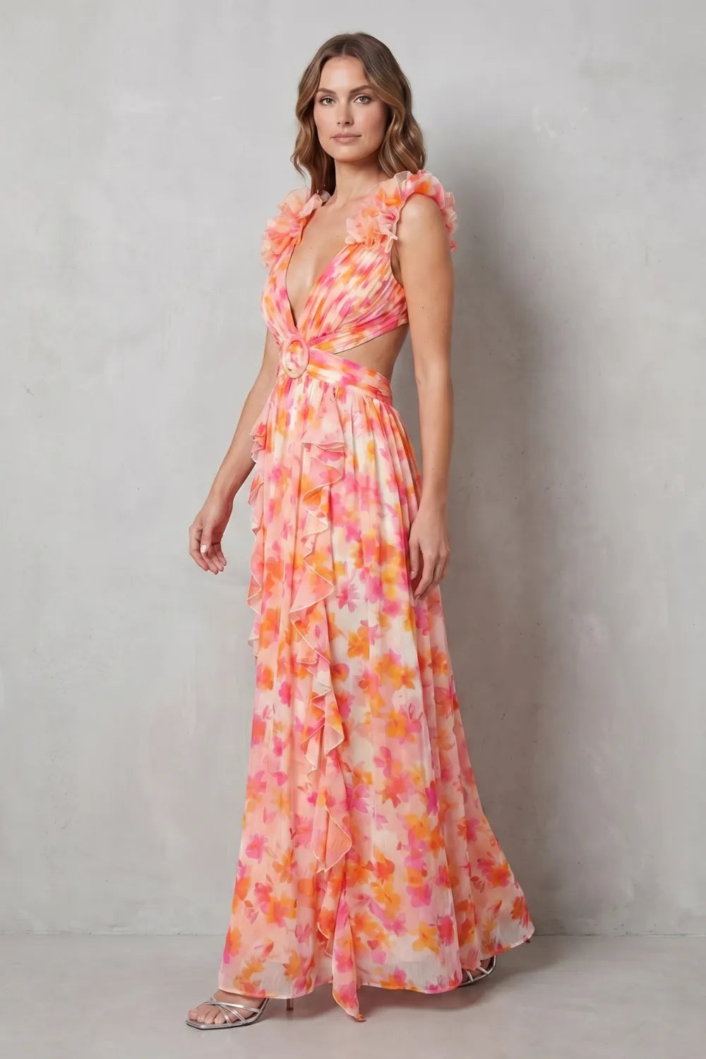 Ruffled floral romance – Maxi dress