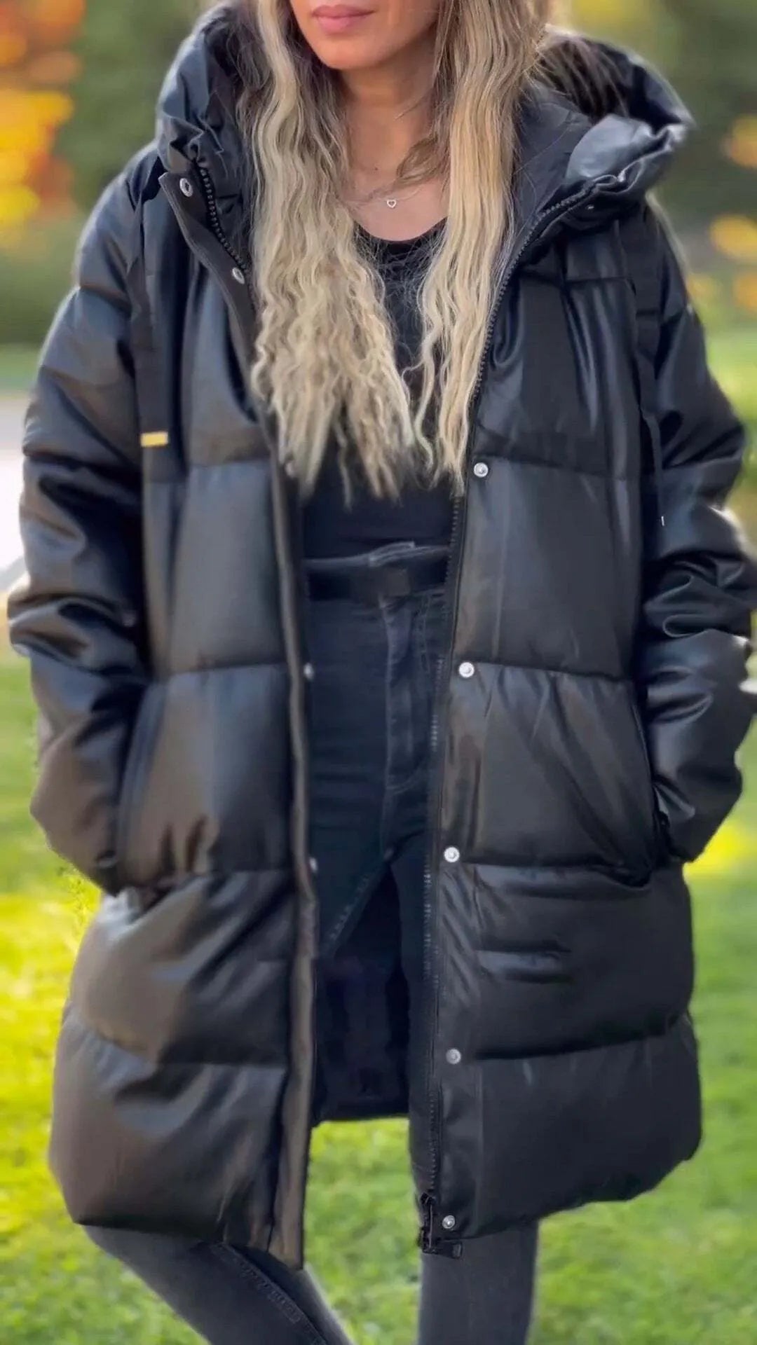 Women's Hooded Long-sleeved Casual Coat
