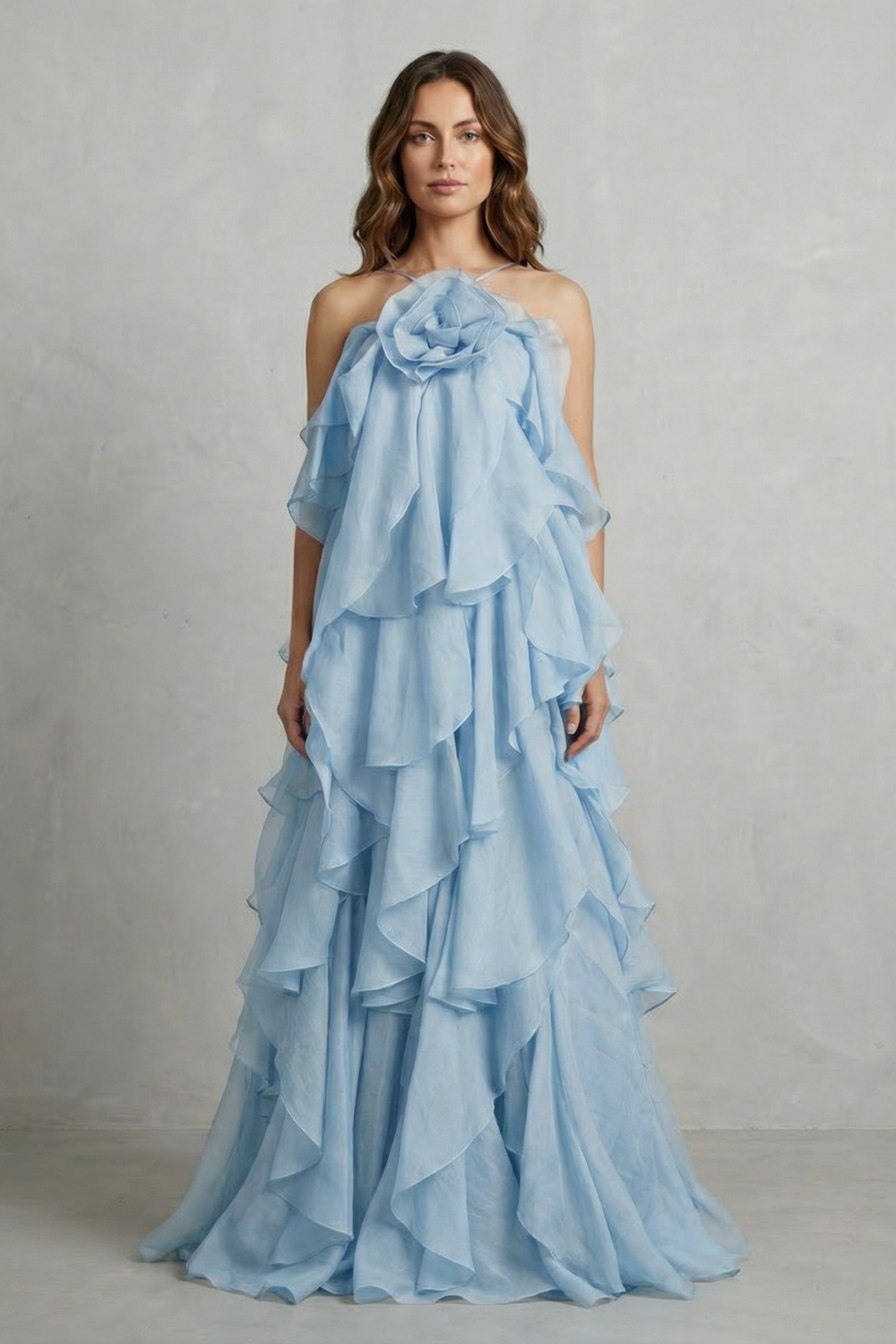 Layered ruffle statement – Maxi dress