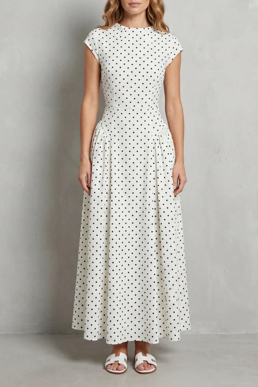 Vintage polka dot elegance – Maxi dress