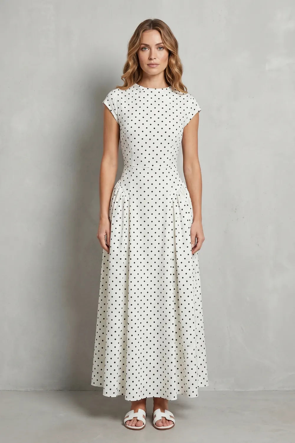Vintage polka dot elegance – Maxi dress