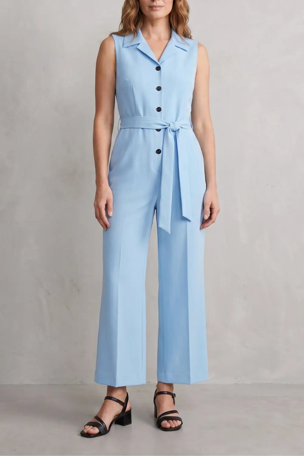 Belted office elegance – Wide-leg jumpsuit
