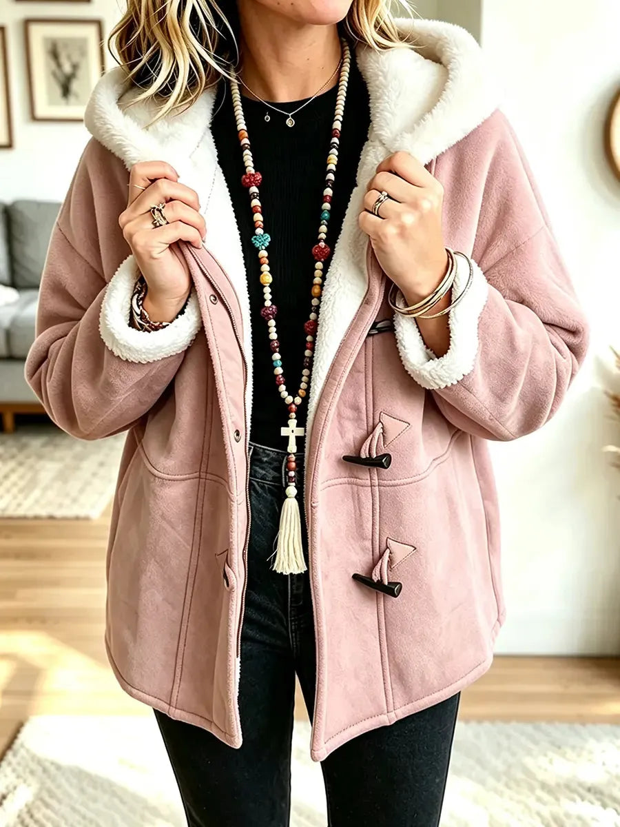 Women's Retro Toggle Button Hooded Coat
