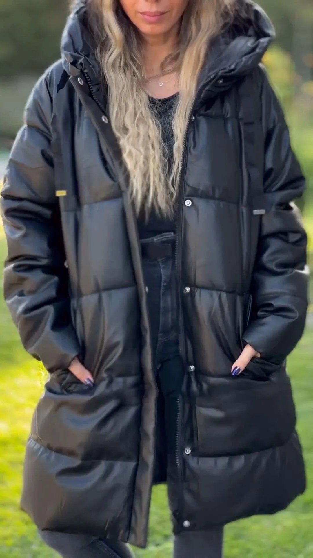 Women's Hooded Long-sleeved Casual Coat