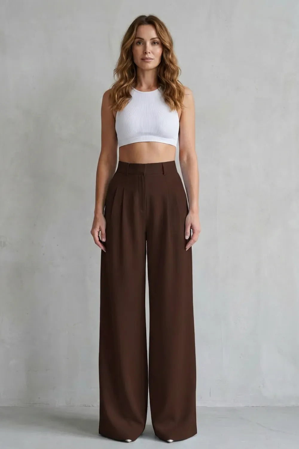 Flowing drape – Wide-leg tailored trousers