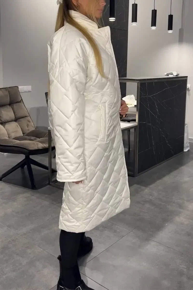 ✨Women's Casual Lapel Mid-length Cotton Coat 🧥