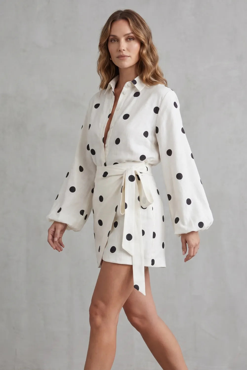 Polka dot wrap elegance – Playsuit set