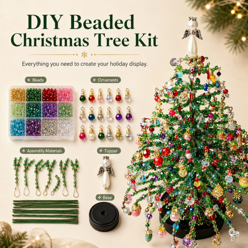 🎄✨ Kit fai da te per albero di Natale con perline – 🎅Crea la tua scintillante decorazione natalizia