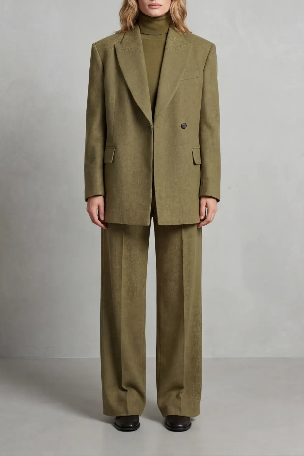 Timeless Tailored Set – Structured Blazer & Wide-Leg Trouser