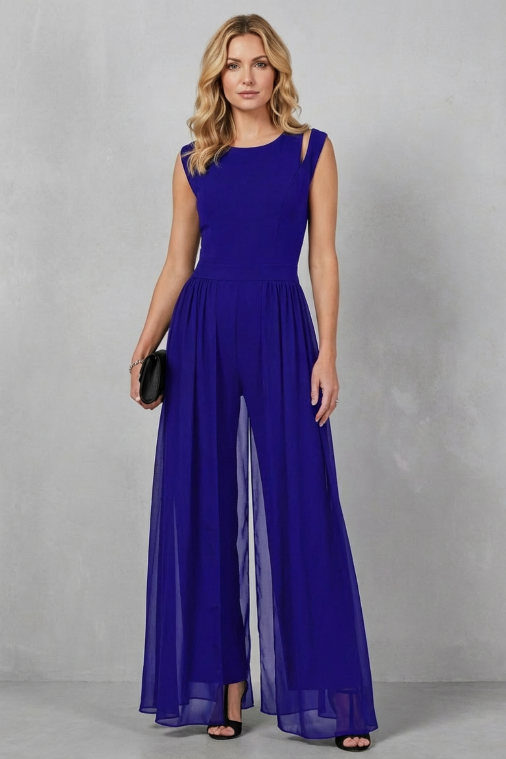 Sheer panel cutout – Evening jumpsuit